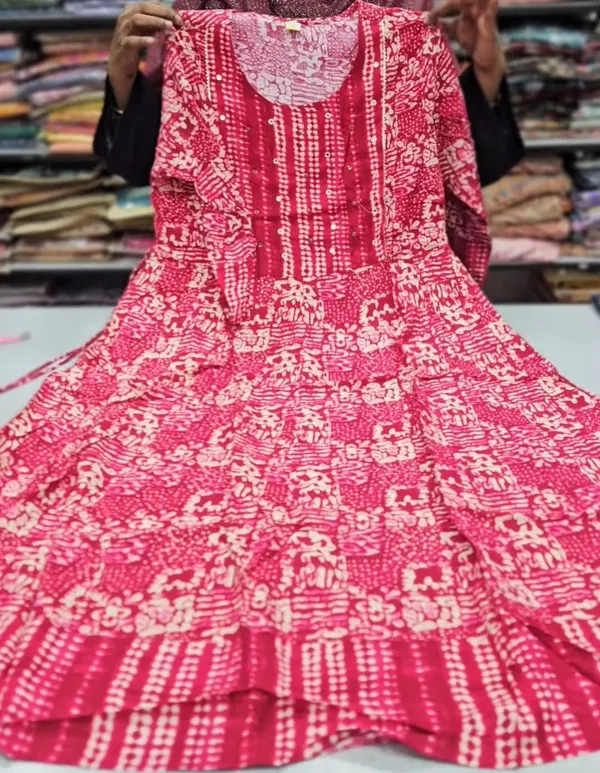 Rayon Anarkali Kurti | AK1393